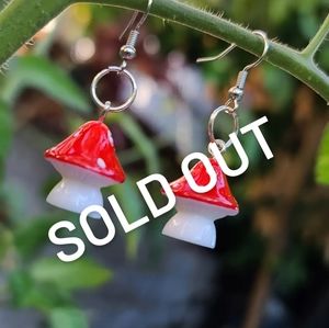 Mushroom earrings
